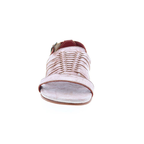 BedStu Ingritt F373153 Womens Brown Leather Hook & Loop Strap Sandals Shoes