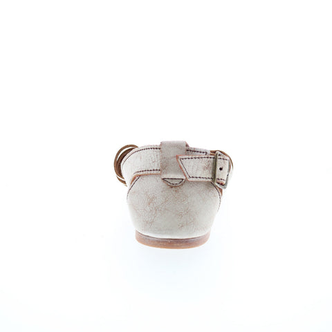 BedStu Ingritt F373153 Womens Beige Leather Hook & Loop Strap Sandals Shoes