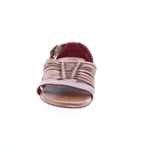 Bed Stu Ingritt F373153 Womens Brown Leather Hook & Loop Strap Sandals Shoes