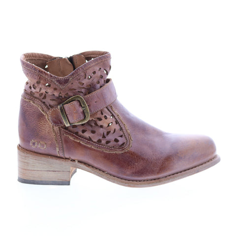 Bed Stu Heather F378101 Womens Brown Leather Ankle & Booties Boots
