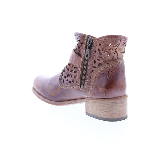 BedStu Heather F378101 Womens Brown Leather Ankle & Booties Boots