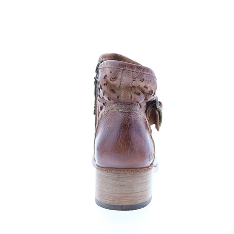 BedStu Heather F378101 Womens Brown Leather Ankle & Booties Boots