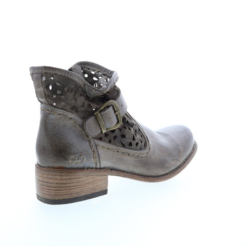 BedStu Heather F378101 Womens Gray Leather Hook & Loop Casual Dress Boots