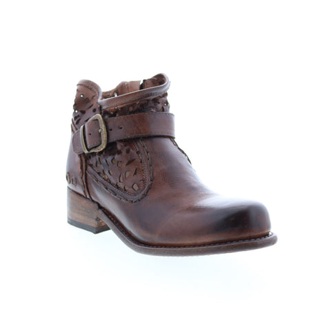 BedStu Heather F378101 Womens Brown Leather Ankle & Booties Boots