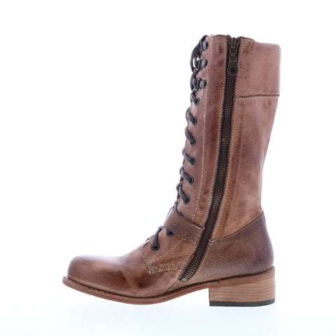 BedStu Shelby F378103 Womens Brown Leather Lace Up Casual Dress Boots