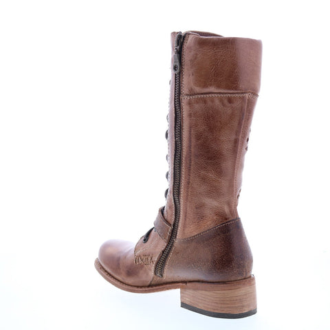 BedStu Shelby F378103 Womens Brown Leather Lace Up Casual Dress Boots