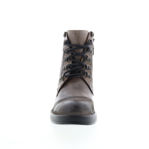BedStu Florine F381000 Womens Gray Leather Lace Up Ankle & Booties Boots
