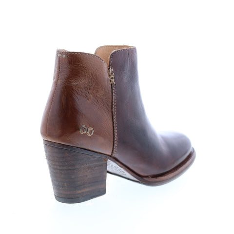 BedStu Yell F387002 Womens Brown Leather Zipper Ankle & Booties Boots