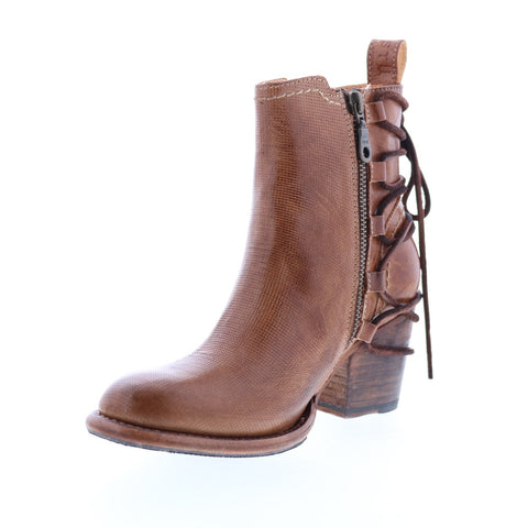 BedStu Blaire F387011 Womens Brown Leather Lace Up Casual Dress Boots
