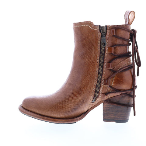 BedStu Blaire F387011 Womens Brown Leather Lace Up Casual Dress Boots
