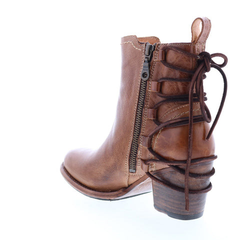 BedStu Blaire F387011 Womens Brown Leather Lace Up Casual Dress Boots