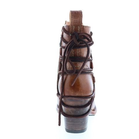 BedStu Blaire F387011 Womens Brown Leather Lace Up Casual Dress Boots