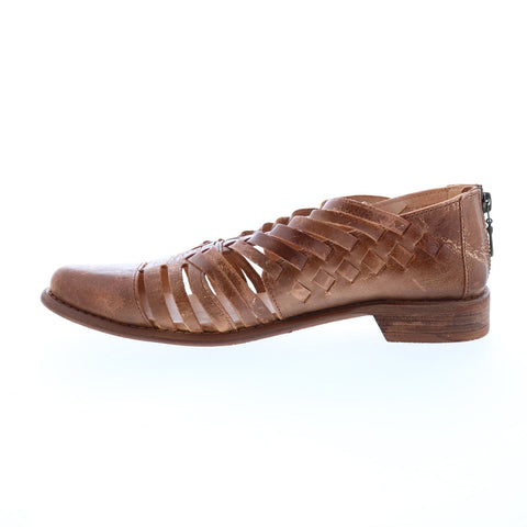 BedStu Las Cruces F392006 Womens Brown Leather Zipper Strap Sandals Shoes