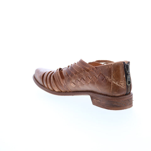 BedStu Las Cruces F392006 Womens Brown Leather Zipper Strap Sandals Shoes