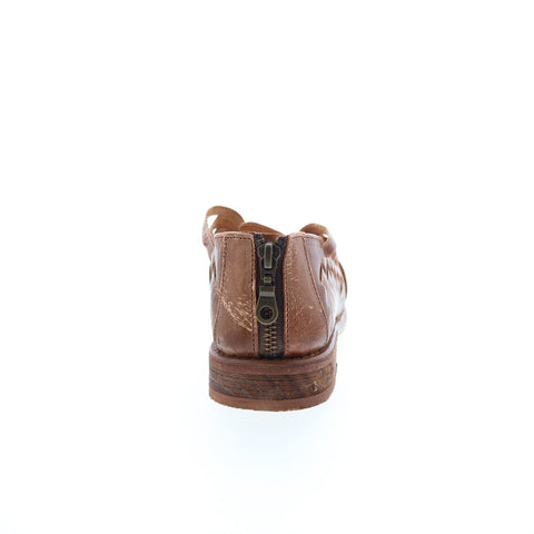 BedStu Las Cruces F392006 Womens Brown Leather Zipper Strap Sandals Shoes