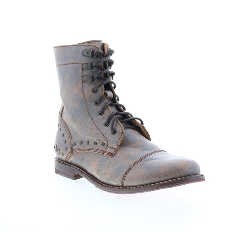 BedStu Cybelle F393014 Womens Gray Leather Lace Up Casual Dress Boots