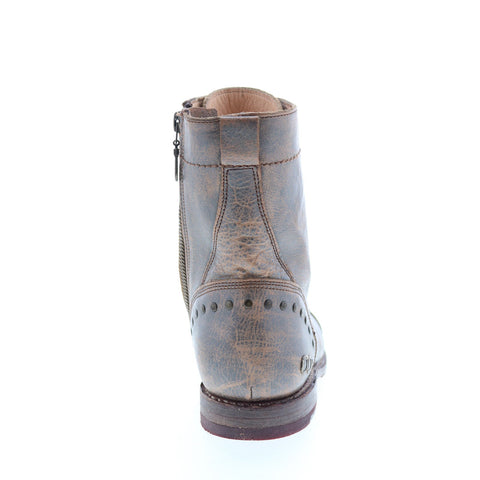 BedStu Cybelle F393014 Womens Gray Leather Lace Up Casual Dress Boots