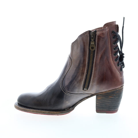 BedStu Xena F393017 Womens Black Leather Lace Up Casual Dress Boots