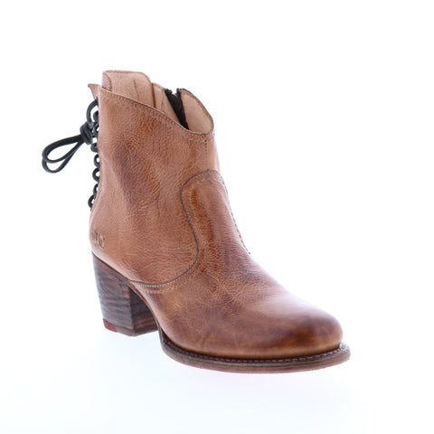 BedStu Xena F393017 Womens Brown Leather Lace Up Casual Dress Boots