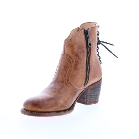 BedStu Xena F393017 Womens Brown Leather Lace Up Casual Dress Boots