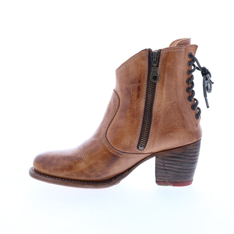 BedStu Xena F393017 Womens Brown Leather Lace Up Casual Dress Boots