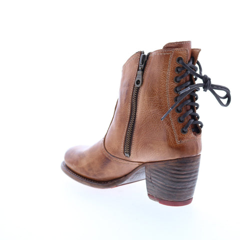 BedStu Xena F393017 Womens Brown Leather Lace Up Casual Dress Boots