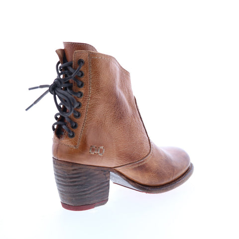 BedStu Xena F393017 Womens Brown Leather Lace Up Casual Dress Boots