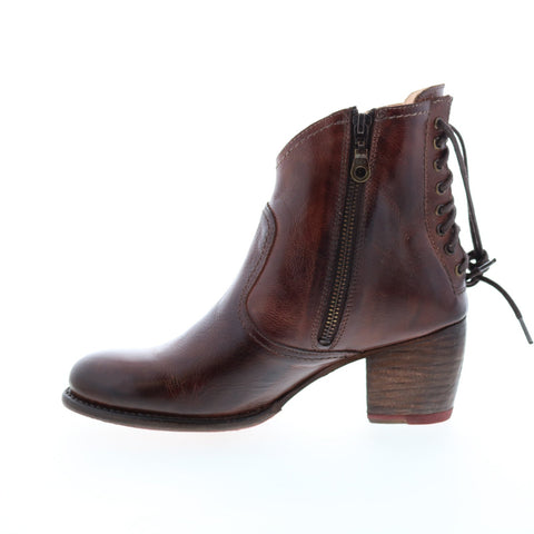BedStu Xena F393017 Womens Brown Leather Lace Up Casual Dress Boots