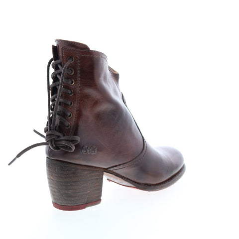 BedStu Xena F393017 Womens Brown Leather Lace Up Casual Dress Boots