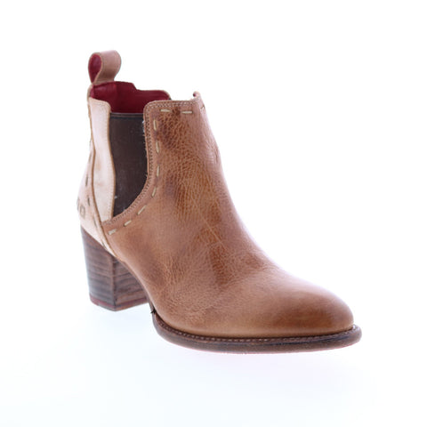 BedStu Brie F393023 Womens Brown Leather Slip On Chelsea Boots