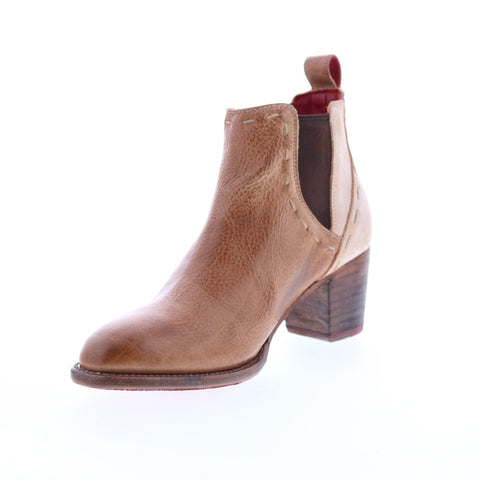 BedStu Brie F393023 Womens Brown Leather Slip On Chelsea Boots