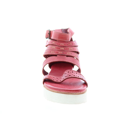 BedStu Artemia F395015 Womens Pink Leather Platform Sandals Shoes