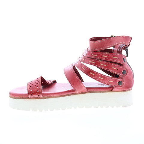 BedStu Artemia F395015 Womens Pink Leather Platform Sandals Shoes