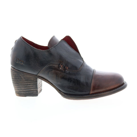 BedStu Carmen F395504 Womens Black Leather Slip On Ankle & Booties Boots