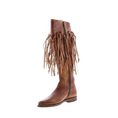 Bed Stu Hoplia F397001 Womens Brown Leather Zipper Knee High Boots