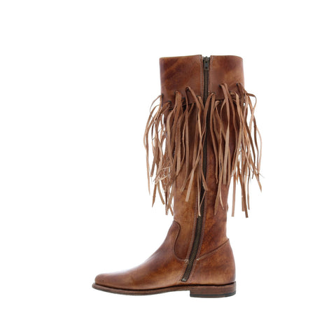 Bed Stu Hoplia F397001 Womens Brown Leather Zipper Knee High Boots