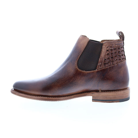 BedStu Rove F397005 Womens Brown Leather Slip On Chelsea Boots