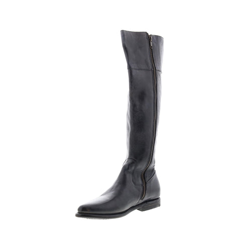 BedStu Carrion F397006 Womens Gray Leather Zipper Knee High Boots