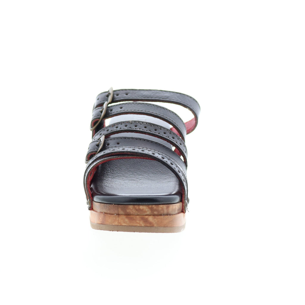 Bed Stu Adriana F399021 Womens Black Leather Heeled Sandals Shoes ...