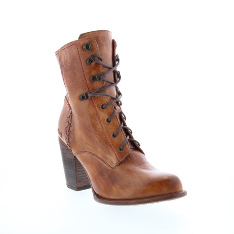 BedStu Barrymore F399030 Womens Brown Leather Lace Up Casual Dress Boots