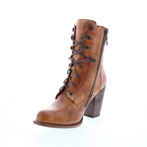 BedStu Barrymore F399030 Womens Brown Leather Lace Up Casual Dress Boots