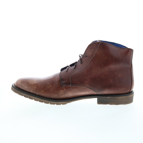 BedStu Hoover II F414032 Mens Brown Leather Lace Up Casual Dress Boots