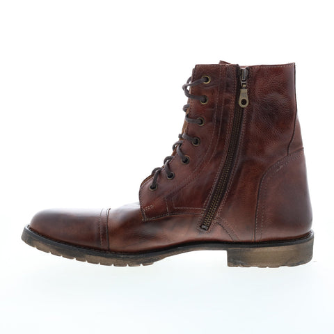 BedStu Renton F414035 Mens Brown Leather Lace Up Casual Dress Boots