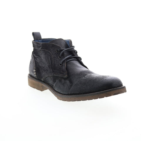 BedStu Rayburn F420218 Mens Black Leather Lace Up Casual Dress Boots