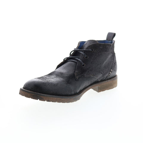 BedStu Rayburn F420218 Mens Black Leather Lace Up Casual Dress Boots
