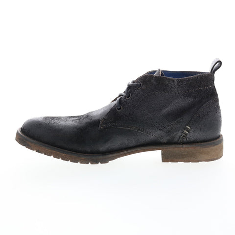 BedStu Rayburn F420218 Mens Black Leather Lace Up Casual Dress Boots