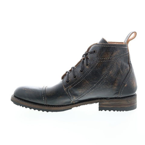 BedStu Odin F460010 Mens Black Leather Lace Up Casual Dress Boots