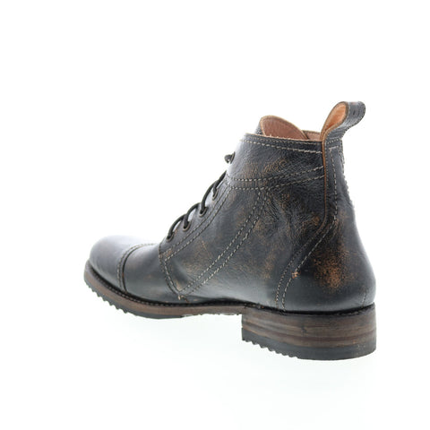 BedStu Odin F460010 Mens Black Leather Lace Up Casual Dress Boots