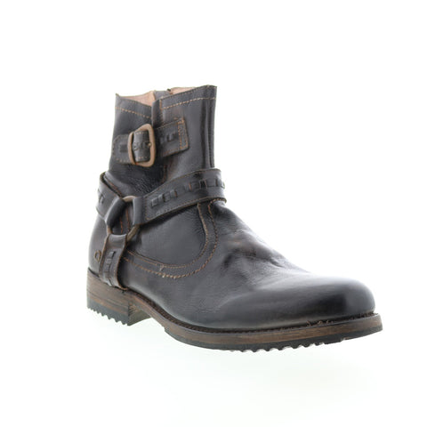 BedStu Otto F460011 Mens Black Leather Zipper Casual Dress Boots
