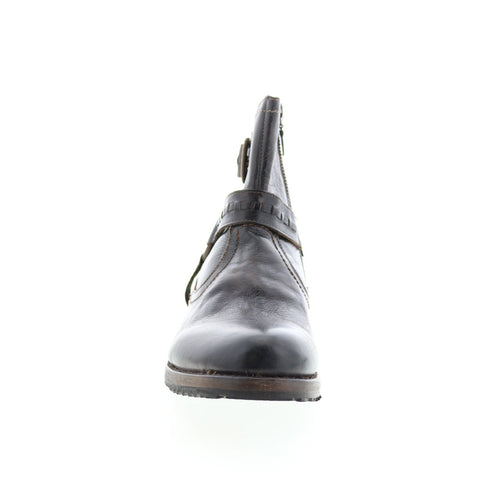 BedStu Otto F460011 Mens Black Leather Zipper Casual Dress Boots